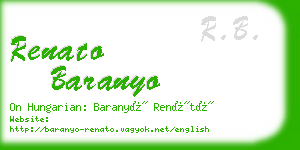 renato baranyo business card